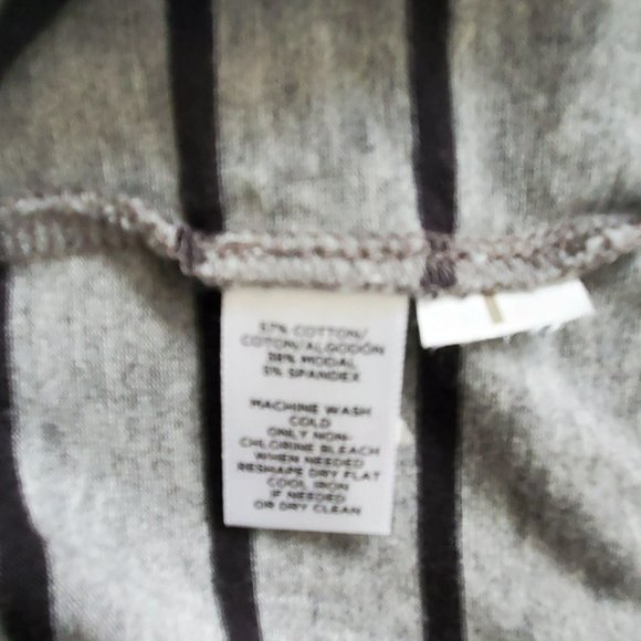 Lou & Grey Women's Gray Striped Racerback Tank Dress Size Large - Picture 7 of 11